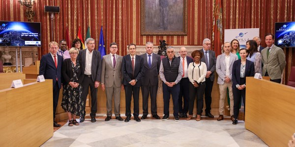 El alcalde de Sevilla, José Luis Sanz, preside el primer consejo primer Consejo de Alcaldes de la Presidencia Europea de Sevilla Aeroespacial de Ciudades Ariane 2024