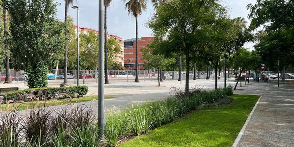 El Ayuntamiento crea nuevos espacios verdes en el Parque Ofelia Nieto de Nervión tras transformar zonas pavimentadas deterioradas