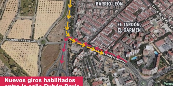 Nueva configuración y giros en la intersección de la avenida Rubén Darío con el Muro de Defensa