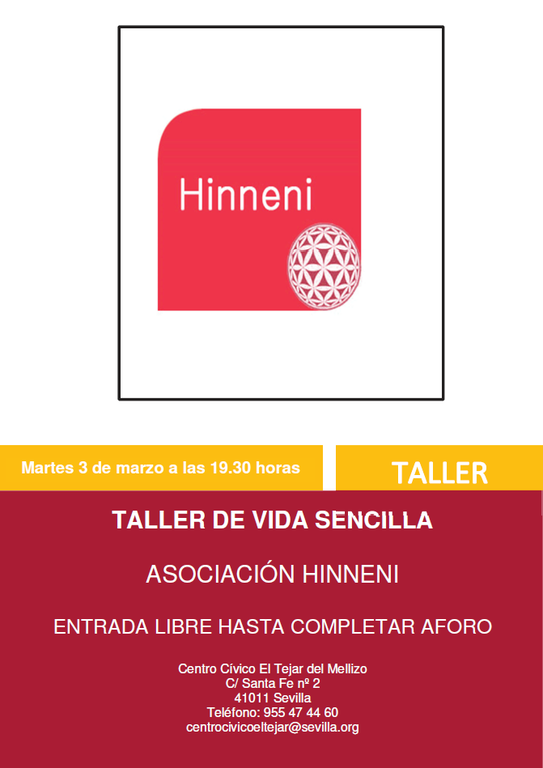 EVENTO TALLER I MARZO 2026 CC TEJAR DEL MELLIZO