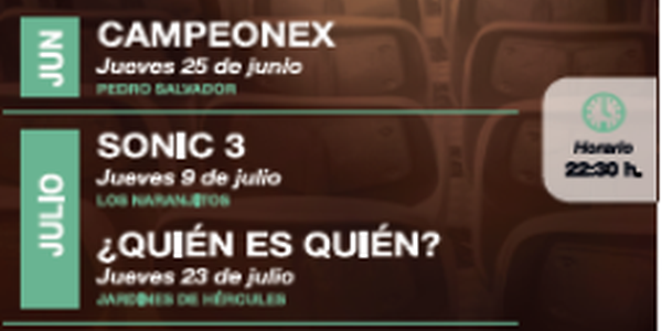 Cine de Verano 2026