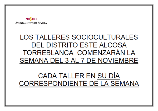 CARTEL FECHA INICIO TALLERES ESTE_ALCOSA_TORREBLANCA.png