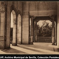 Una galería del Palacio de Bellas Artes © ICAS-SAHP,  Archivo Municipal de Sevilla, Colección Postales, 219