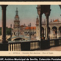 Exposición Iberoamericana. Plaza de España © ICAS-SAHP, Archivo Municipal de Sevilla, Colección Postales, 233
