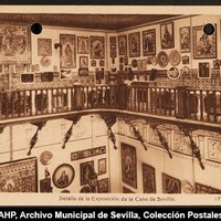 Detalle de la Exposición de la Casa de Sevilla © ICAS-SAHP, Archivo Municipal de Sevilla, Colección Postales, 255