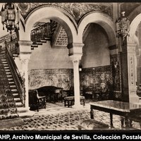 Hotel Alfonso XIII. Escalera principal © ICAS-SAHP, Archivo Municipal de Sevilla, Colección Postales, 309