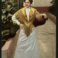 Tipo sevillano.  Vuelta de la fuente © ICAS-SAHP, Archivo Municipal de Sevilla, Colección Postales, 358