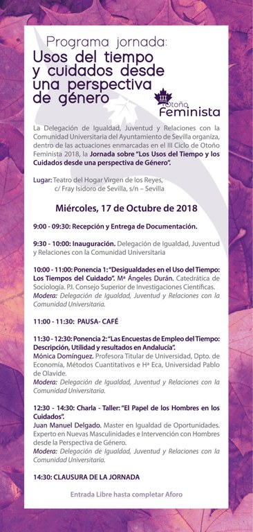 Programa Jornada 17 octubre 2018
