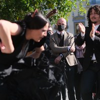 Lucía “La Piñona” bailando en el Altozano