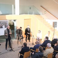 Antonio Muñoz, Chema Blanco, Antonia Moreno y Jacobo Carmona en rueda de prensa